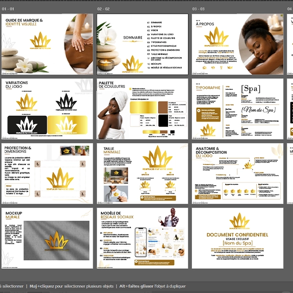 Aperçu du Spa Brand Guidelines Template