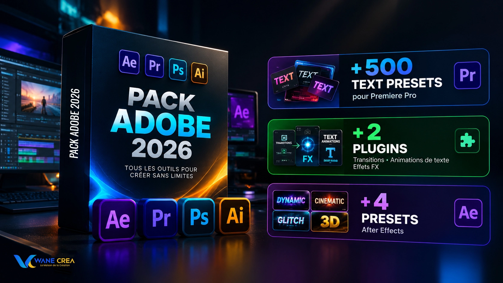 Aperçu de Pack Motion Design & Montage Vidéo 2026